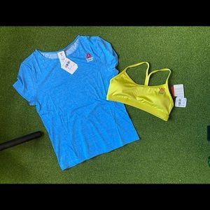 Reebok CrossFit T-Shirt and Sports Bra Set New